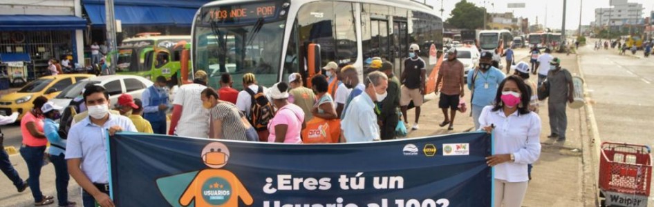 lanzamiento campaña usuarios al 100 entre Transcaribe y DATT.